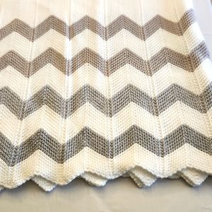 Silvercloud grey and white shawl